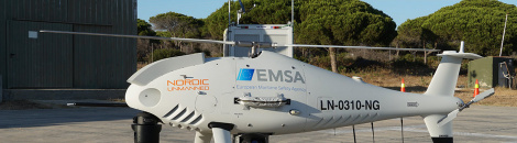 EMSA drone operating in the Strait of Gibraltar area for multipurpose maritime surveillance
