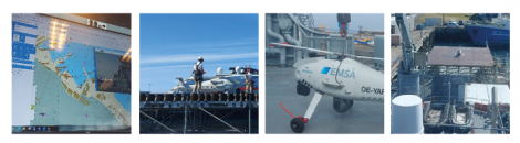 EMSA’s remotely piloted helicopter flying from on board Icelandic Coast Guard patrol vessels