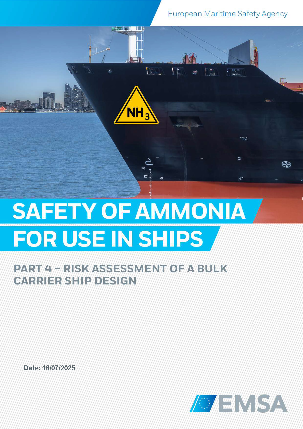 EMSA NH3SAFE Part 4 Risk assessment of a bulk carrier ship design